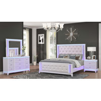 4 Pc Bedroom Set With LED by Orren Ellis