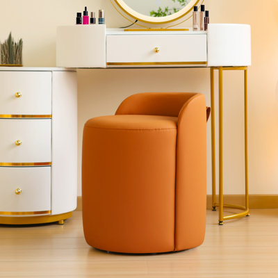 1pc, Christmas Ottoman Dressing Table, Bedroom Dressing Table, Modern And Simple Small-sized Dressing Table, Light Luxury Style Dressing Stool by Brayden Studio
