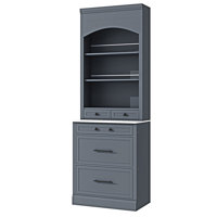 Modern 83.7Inch High Kitchen Pantry, Freestanding Tall Kitchen Hutch With Faux Marble Top,Cupboard Cabinet With 5 Storage Drawers And Adjustable Shelf by Lark Manor