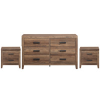 3-Piece Vintage Bedroom Set With 2 Nightstands And A Dresser by Millwood Pines