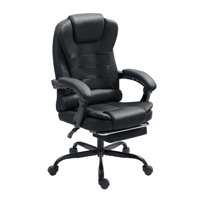 Big And Tall Executive Office Chair With Footrest, Ergonomic Recliner Swivel High Back Computer Chair by Latitude Run
