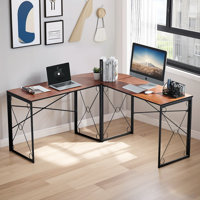 L Shaped Corner Computer Desk Industrial Writing Study Table For Home Office by 17 Stories