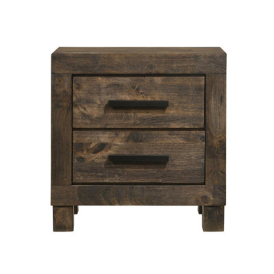 Nightstand, Bedroom Bed Side Table With 2 Drawers by Loon Peak
