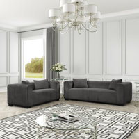 Provence 2-Piece Luxury Corduroy Living Room Set by Latitude Run
