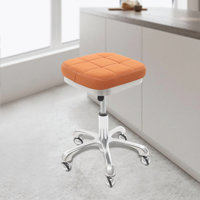 Adjustable Height Square Rolling Stool Chair With Wheels by Latitude Run