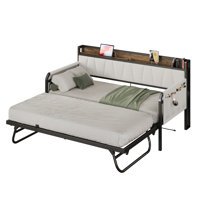 Bed Frame With Storage Headboard And Charging Station by 17 Stories