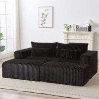 87" Oversized Sectional Lounge Chaise,No Assembly Required by Hokku Designs