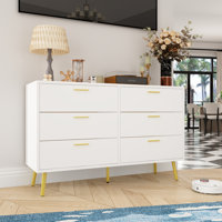 Ololade 6 Drawer Accent Chest with Metal Legs by Mercer41
