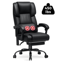 Heated Executive Office Chair with Vibration Function and Footrest by Latitude Run