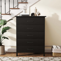 Modern 5 Drawer Chest Storage Dresser Cabinet With Metal Handles by Ebern Designs