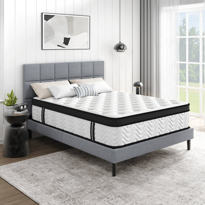 12 Inch Medium Firm Hybrid Memory Foam & Individual Pocket Spring Mattress,  Certipur-us Certified Mattress In A Box ﻿ by Alwyn Home