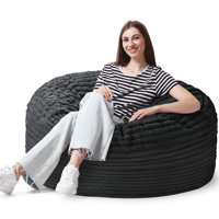Soft Gauna Bean Bag – Small-Scale Comfort With Rustic Charm by Latitude Run