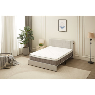 12 inch Medium Firm Hybrid Memory Foam & Single Pocket Spring Mattress, Certipur-us Certified Mattress In a Box by 17 Stories