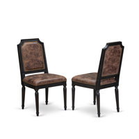 Parson Chairs with Polyester Padded Chairs, set of 2, (Finish Option). by Darby Home Co