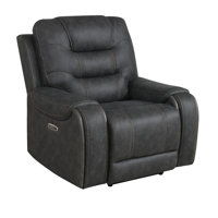 Burlington, 40" Wide Dual Power Recliner Chair With Power Adjustable Headrest and Hidden cupholder in each Arm