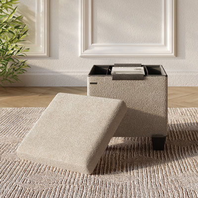 Vérrant Boucle Storage Ottoman Bench by Ebern Designs