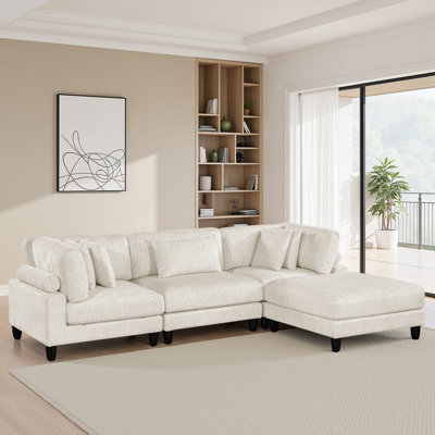 4-Piece Modular Sectional Sofa Set by Latitude Run