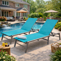 Lounge Chair Outdoor Foldable Lounge Chair With 5 Adjustableassemble-Free (2 Textilence W/O Table) by Ebern Designs