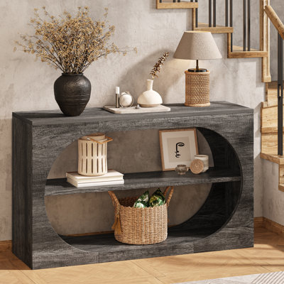 55" Farmhouse Console Table,Long Entryway Table Sofa Table by Latitude Run