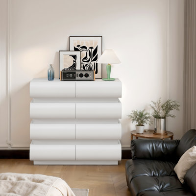 6 Drawer Dresser For Bedroom, Dresser No Handle, Modern 6 Chest Of Drawers With Wide Storage by Ivy Bronx