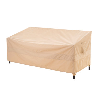 Premium Rip Stop Patio Love Seat Sofa Cover Waterproof, 58"(W) × 40"(D) × 35/26"(H), 3-Year Warranty