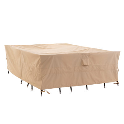 Premium Waterproof Outdoor Patio Rectangular Furniture Set Cover 102"(L)x78"(W)x31"(H), Solution Dyed Rip-Stop Fabric, 3-Year Warranty by GlenvalNY