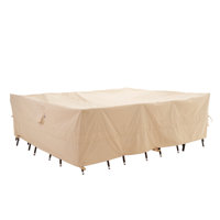 Premium Waterproof Outdoor Patio Rectangular Table Cover 86"(L)x47"(W)x31"(H), Solution Dyed Rip-Stop Fabric, 3-Year Warranty by F&J Outdoors