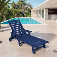 Outdoor Chaise Lounge With Wheels by Lark Manor