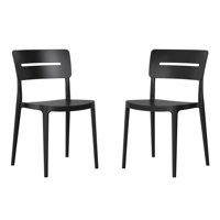Outdoor Stacking Dining Side Chair (Set Of 2) by George Oliver