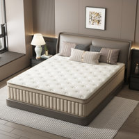 Poneto Sleep Cooling Gel Memory Foam Pocket Spring Hybrid Mattress in a Box - Medium Firm, Individually Wrapped Coils, Pressure Relief, CertiPUR-US by Alwyn Home