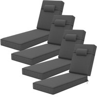 80" X 26" X 4" Outdoor Olefin Chaise Lounge Cushions(Set Of 4) by Hokku Designs