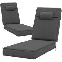 80" X 26" X 4" Outdoor  Olefin Chaise Lounge Cushions(Set Of 2) by Hokku Designs