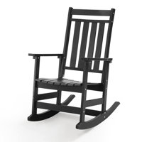Hdpe Outdoor Rocking Chair With High Back And Wide Seat by Lark Manor