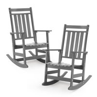 Hdpe Outdoor Rocking Chairs (set Of 2) with Wide Seat by Dovecove