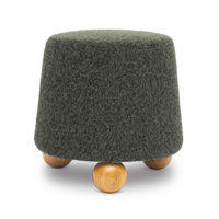Jaine Boucle Stool by Ebern Designs