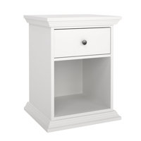 North Nightstand 1 Drawer and Open Storage by Winston Porter