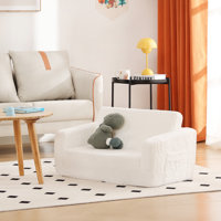 Kids Sofa, Extra Wide 2 In 1 Kids Fold Out Chair Convertible Sofa To Lounger by Isabelle & Max