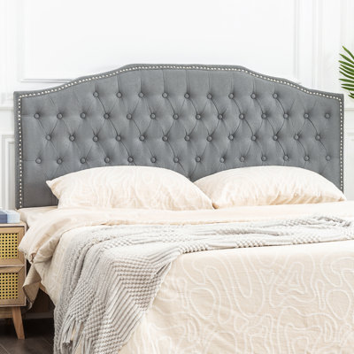 64-Inch Upholstered Tufted Headboard by Lark Manor