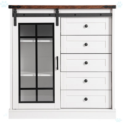 Modern Living Room Storage Cabinet Against The Wall by Gracie Oaks