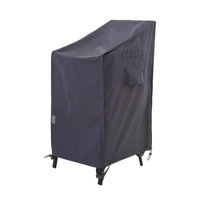 Premium Waterproof Outdoor Patio Stackable Chair Cover: Latest Rip-Stop Fabric, 3-Year Warranty - 27"W × 37"D × 47"H