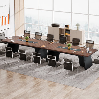 8ft Conference Table For 8-10 People, Modern Meeting Room Table by Ebern Designs