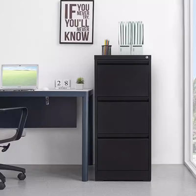 3 Drawer File Cabinet With Lock Metal Vertical File Storage Cabinet Office Home by Latitude Run