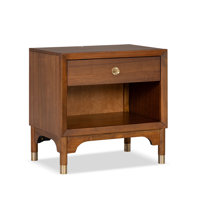 Oberlander 1-Drawer Nightstand With LED Light And USB Ports by Red Barrel Studio