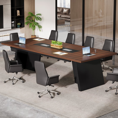 8ft Conference Room Table For 8-10 People, Meeting Table by Ebern Designs