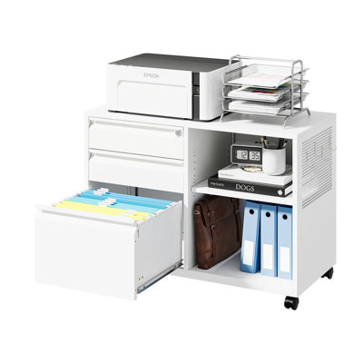 Mobile 3 Drawer File Cabinet with Lock by Latitude Run