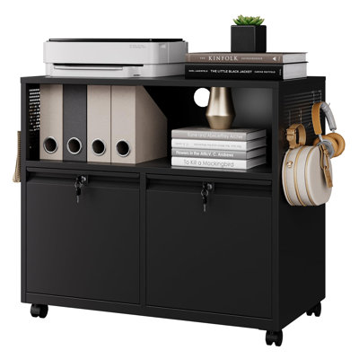 Mobile 2 Drawer File Cabinet with Lock by Latitude Run