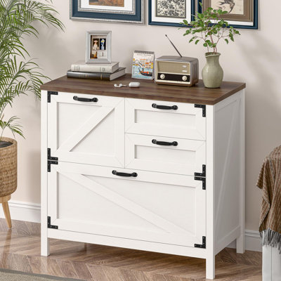 4 Drawer Wooden Horizontal File Cabinet by Gracie Oaks