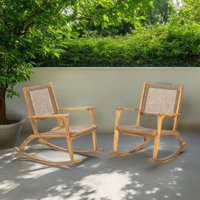 Outdoor Solid Wood Rocking Chair (Set Of 2) by Loon Peak