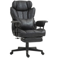 Executive Office Chair, 400LBS Big And Tall Office Chair With Foot Rest, Microfiber Computer Desk Chair With Lumbar Support, Reclining Function And Wi by 17 Stories