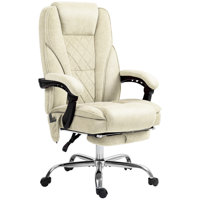 Massage Office Chair With Foot Rest, Executive Office Chair With 6 Vibration Point And Heat, Reclining Computer Chair, Swivel Desk Chair, Adjustable H by Latitude Run